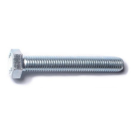 Midwest Fastener Class 8.8, M12-1.75 Hex Head Tap Bolt, Zinc Plated Steel, 80 mm L, 4 PK 78385